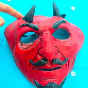 Satan mask with horns.